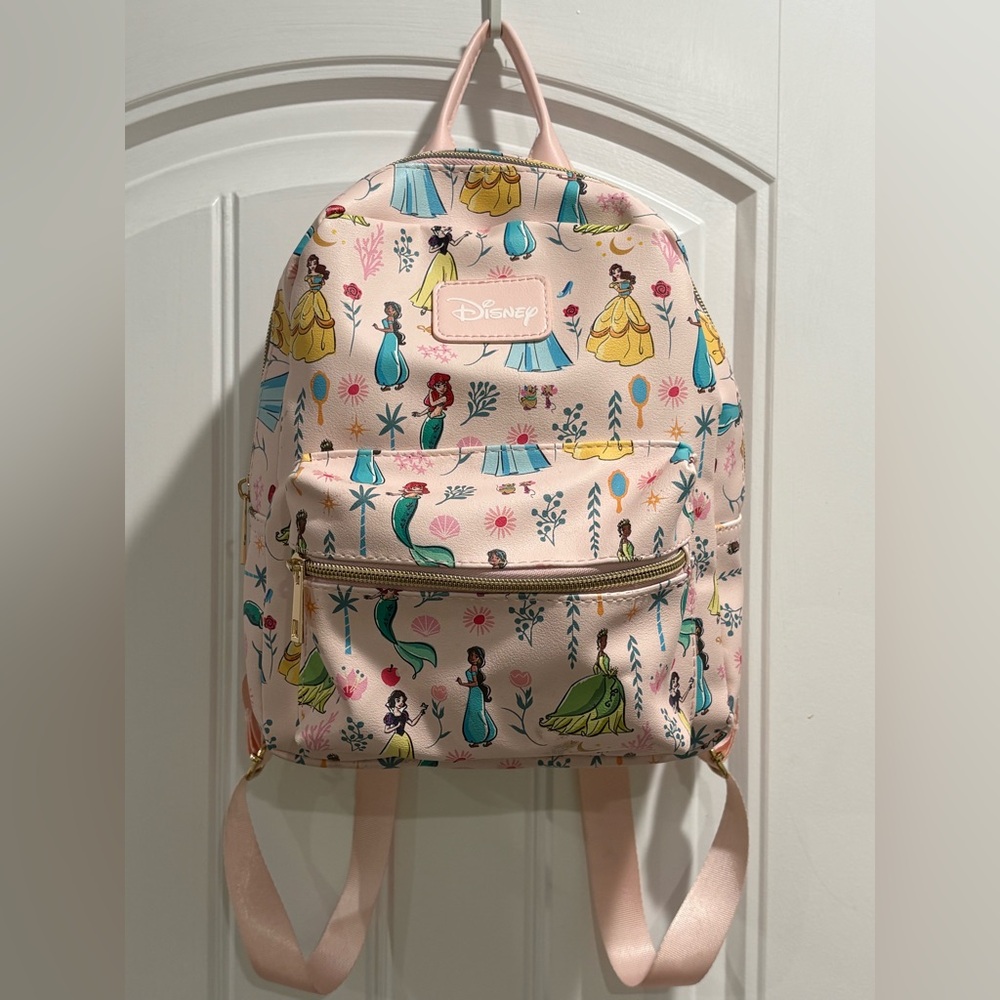 Disney Princess Mini Backpack Featuring Belle, Tiana, Jasmine, Ariel Snow